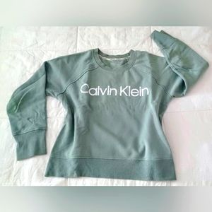 Calvin Klein Sage Green pullover crew neck sweatshirt